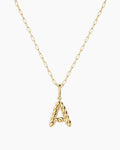 Crew Alphabet Statement Charm Necklace || option::18K Gold Plated, A