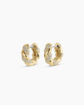 Crew Shimmer Huggies || option::18K Gold Plated