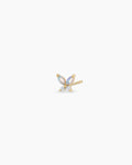 Opal Butterfly Stud Butterfly Earrings || option::14K Solid Gold