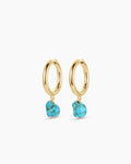 Turquoise Cove Hoops || option::18K Gold Plated