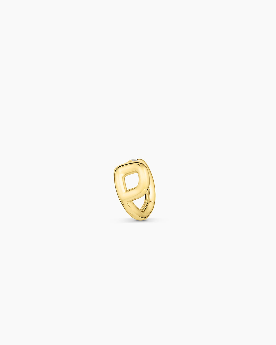 Alphabet Huggie || option::18K Gold Plated, P