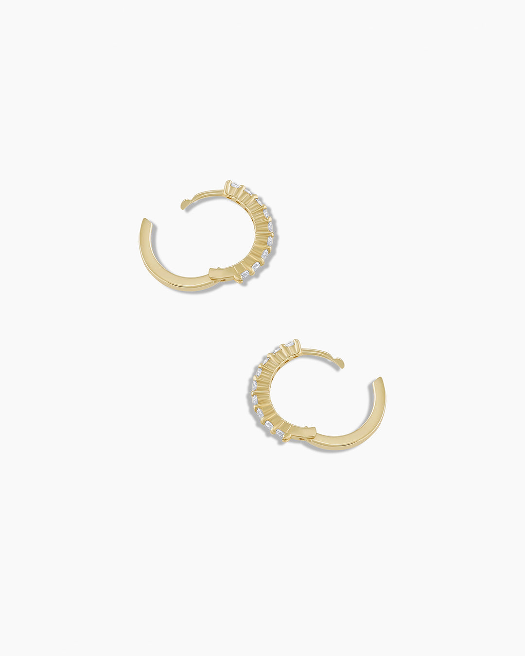 Diamond Huggies || option::14K Solid Gold