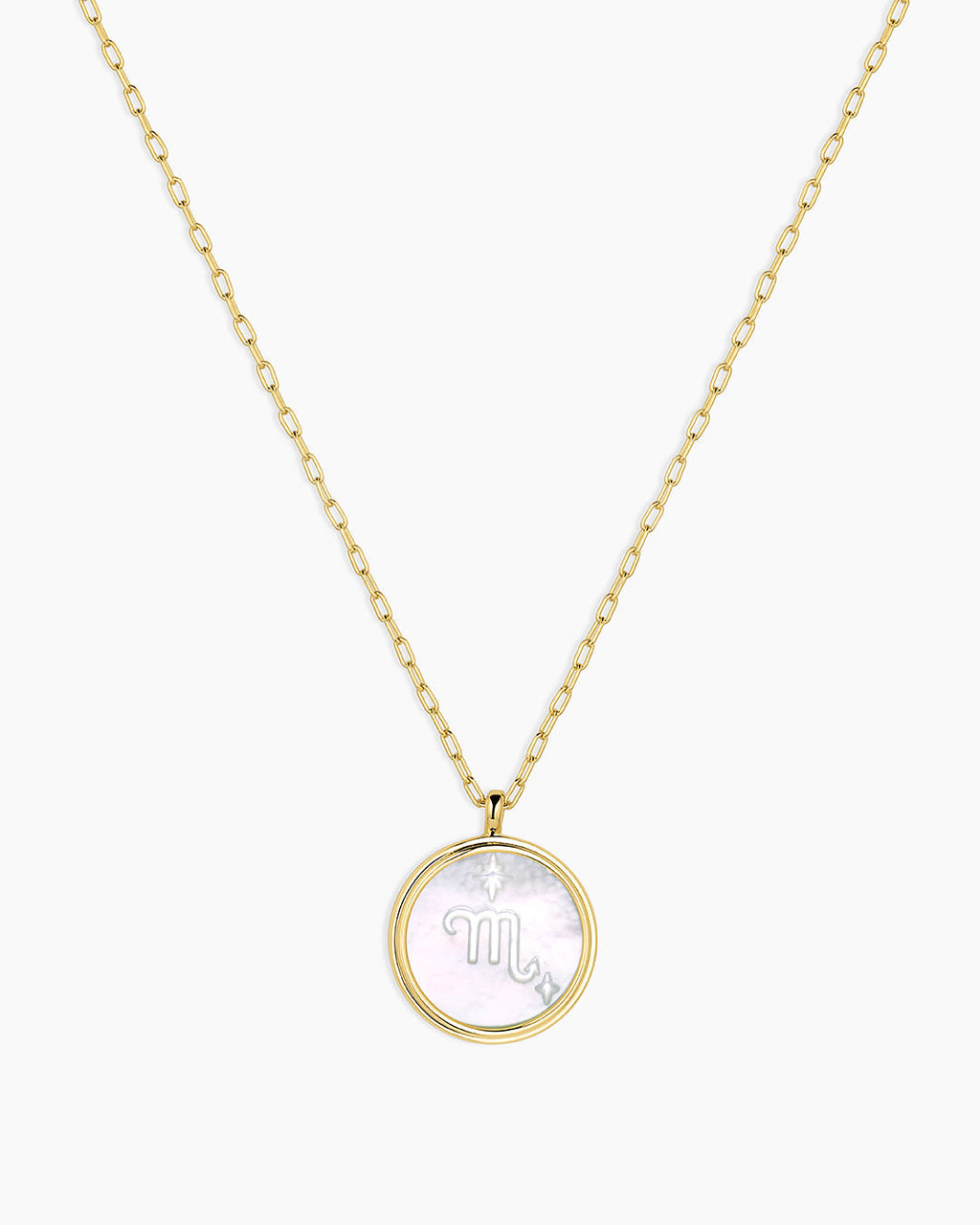 Zodiac Necklace - Scorpio, Astrology Coin Necklace, Scorpio Necklace || option::18K Gold Plated, Scorpio