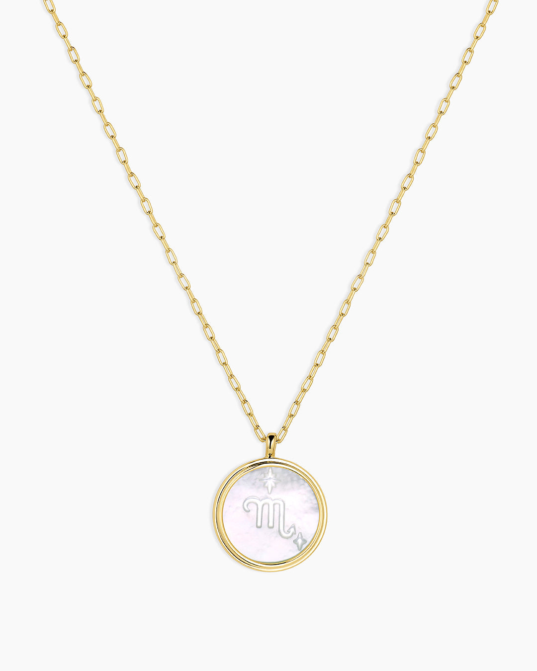 Zodiac Necklace - Scorpio, Astrology Coin Necklace, Scorpio Necklace || option::18K Gold Plated, Scorpio