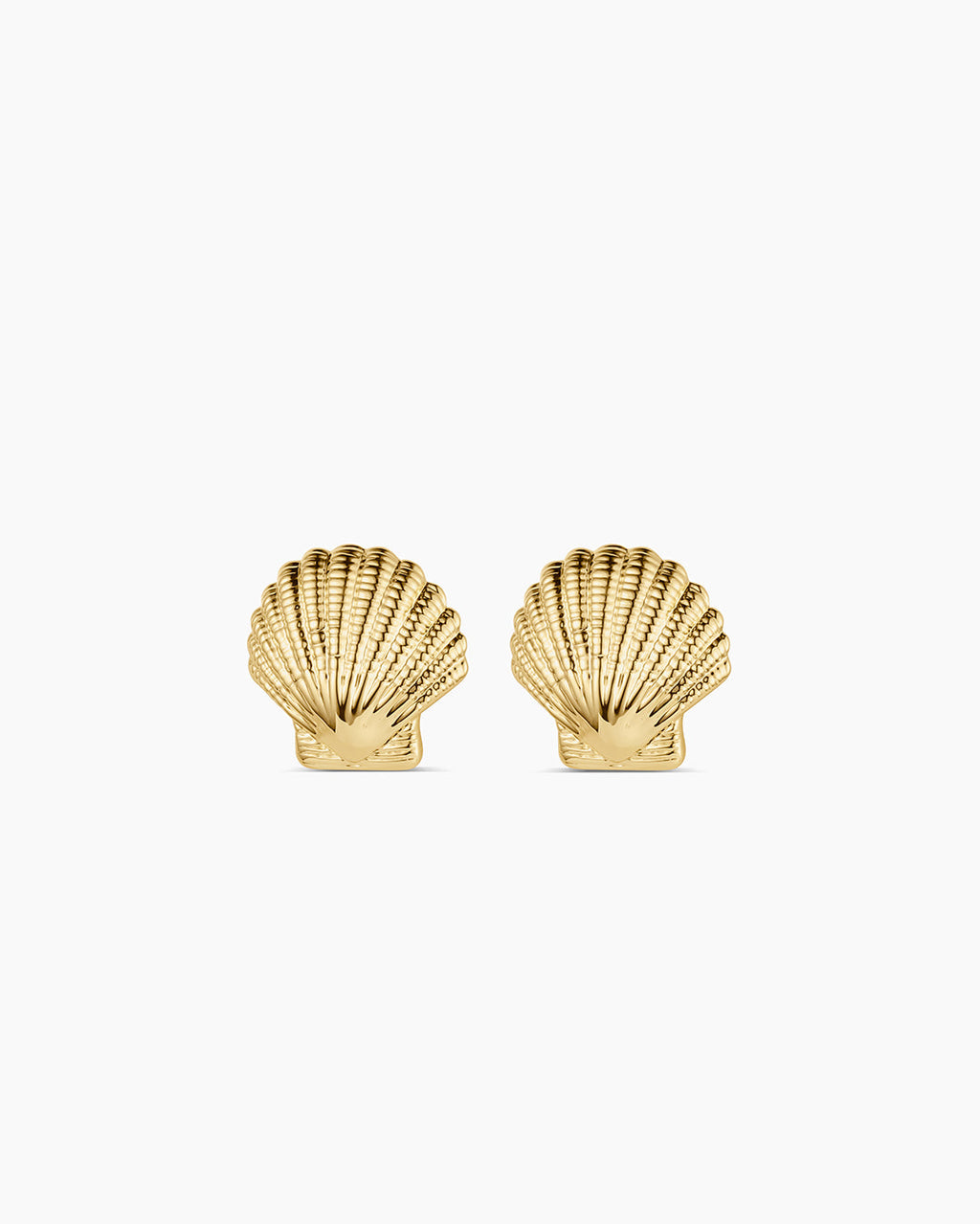 Shell Statement Studs || option::18K Gold Plated