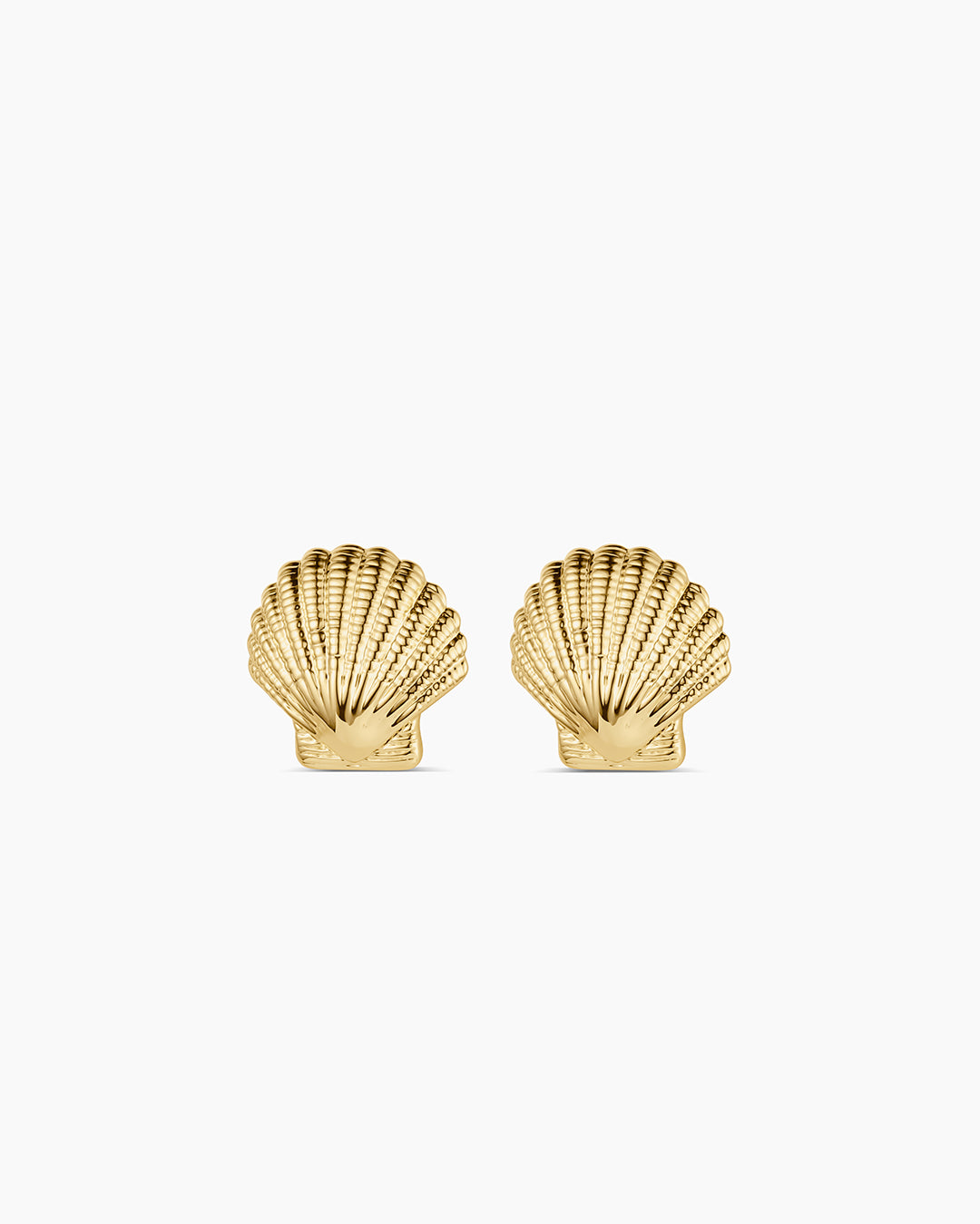 Shell Statement Studs || option::18K Gold Plated