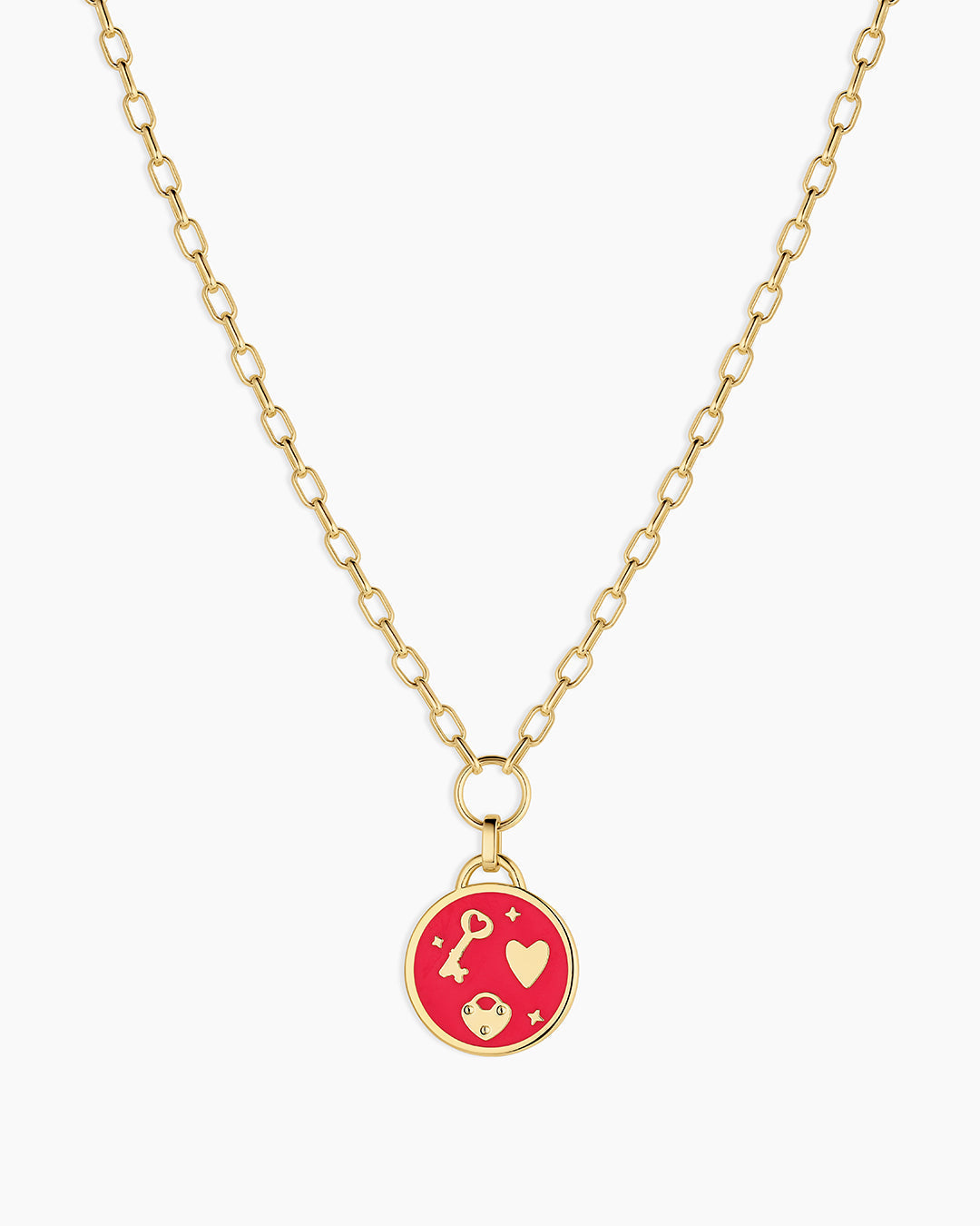 Love U Coin Necklace || option::18K Gold Plated