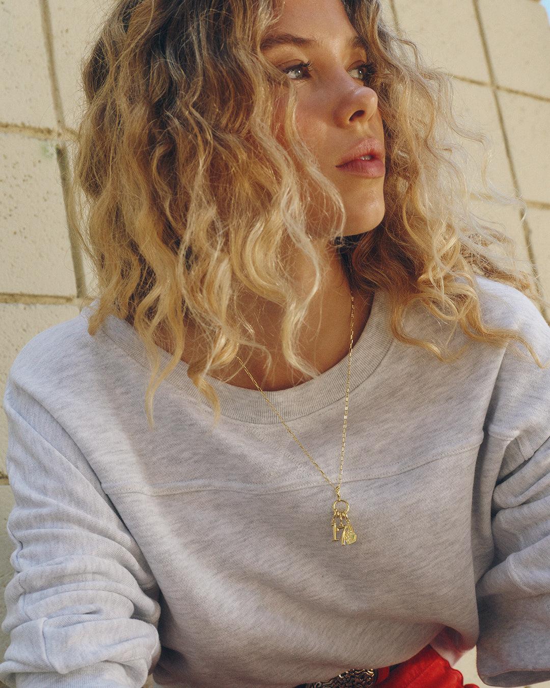 Scout Number Charm || option::18K Gold Plated, 2
