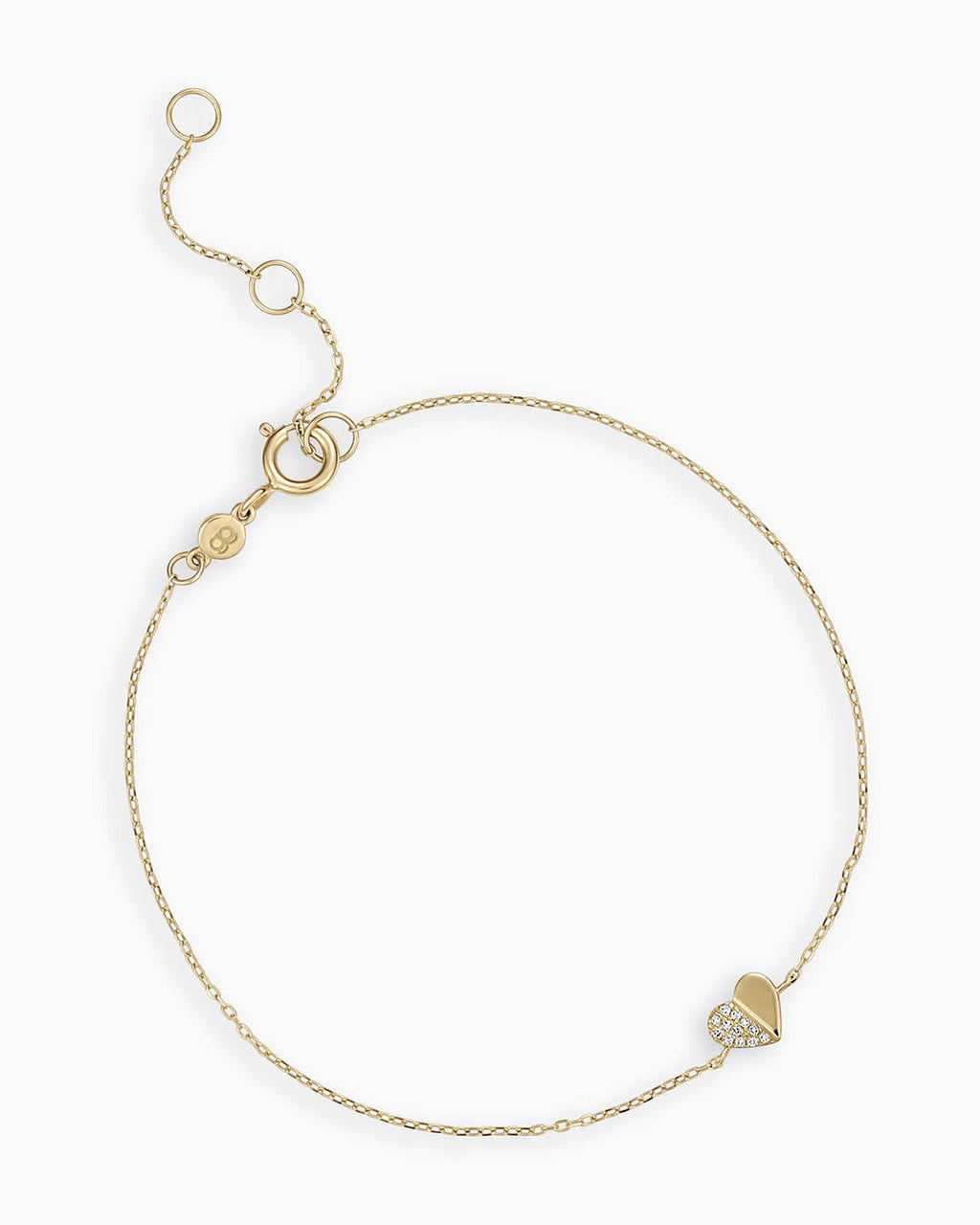 Diamond Bond Bracelet Set || option::14K Solid Gold, Single - Diamonds Left