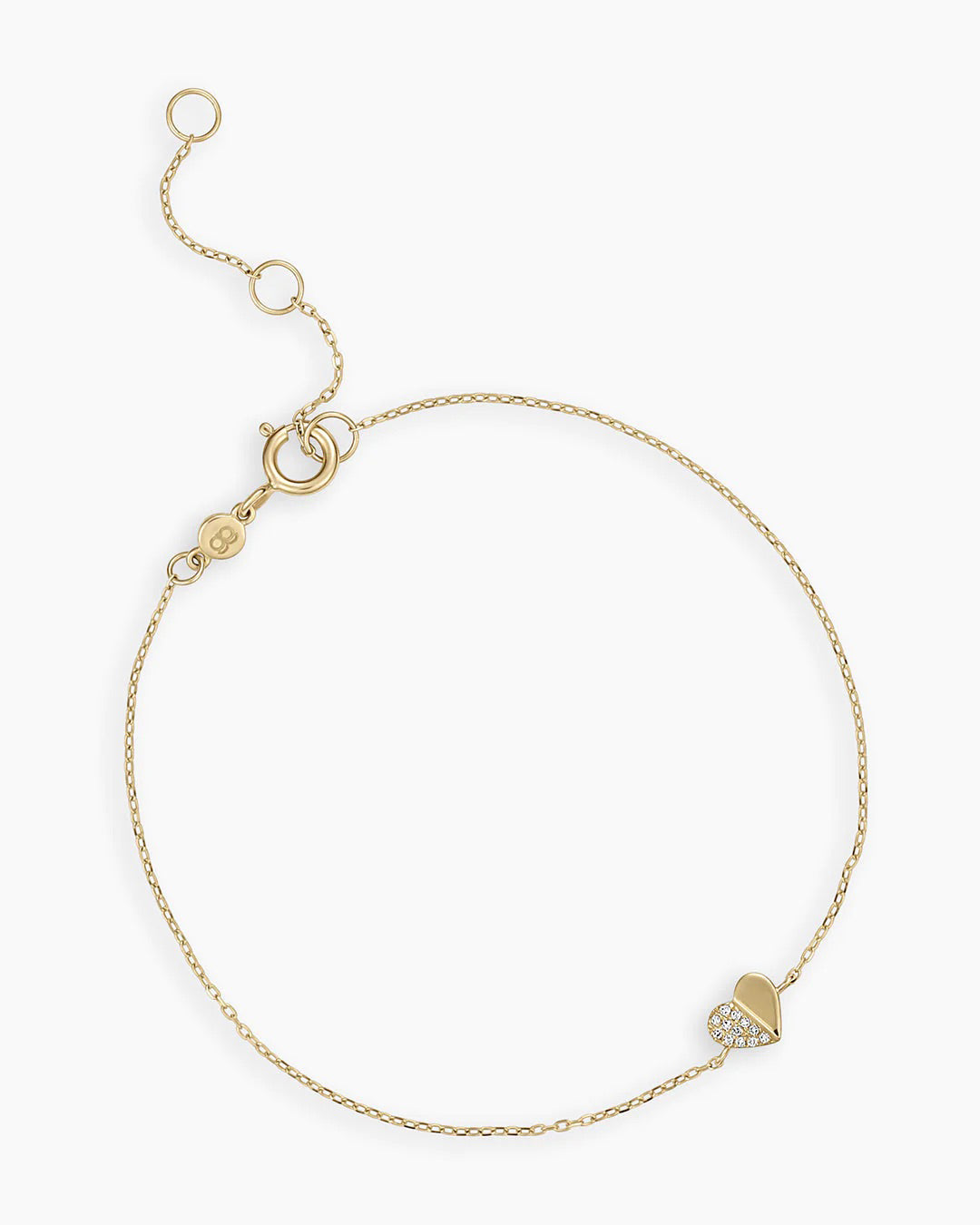 Diamond Bond Bracelet Set || option::14K Solid Gold, Single - Diamonds Left