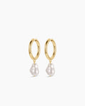 Pearl Cove Hoops || option::18K Gold Plated
