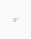 White Sapphire Amara Trio Studs || option::14K Solid Gold