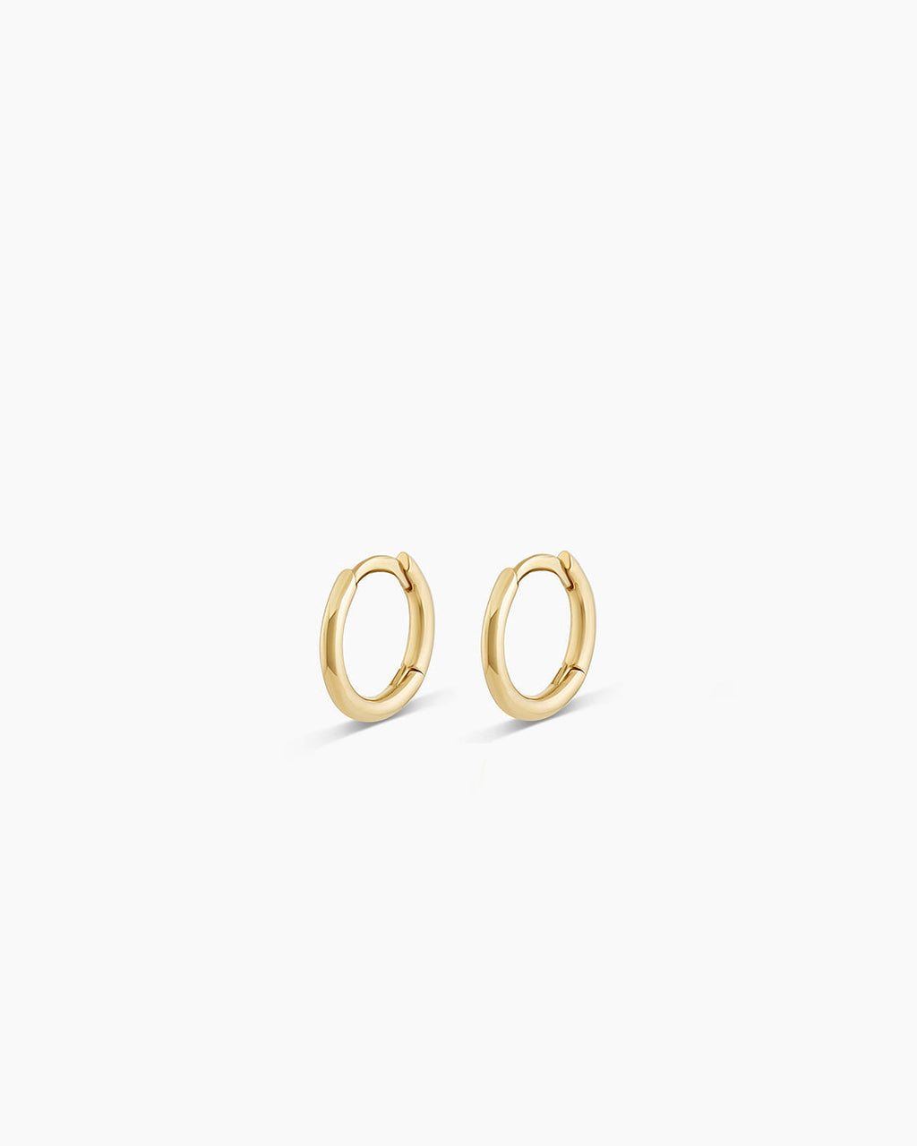 Classic Gold Huggie || option::14K Solid Gold, 8mm