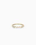 Diamond and White Sapphire Amara Cluster Ring || option::14K Solid Gold