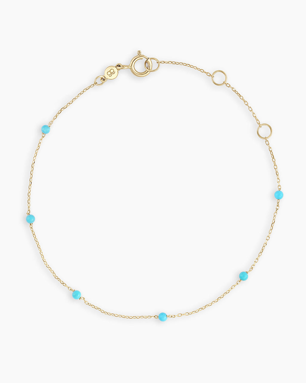 Turquoise Newport Bracelet || option::14K Solid Gold, Turquoise - December