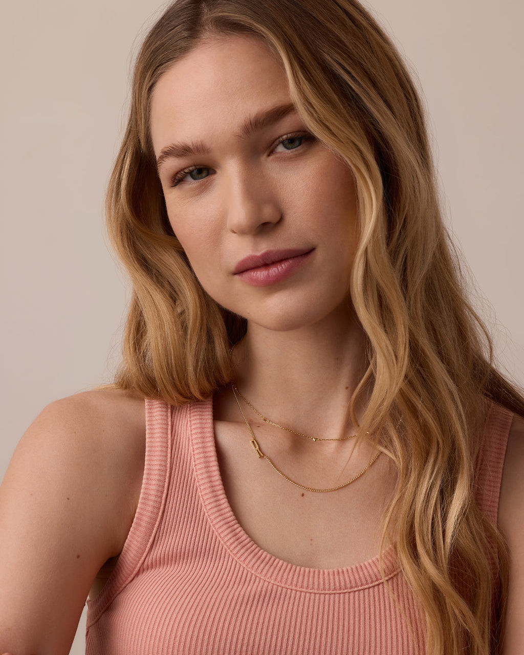 Wilder Alphabet Necklace Alphabet Necklace #B || option::18K Gold Plated, B
