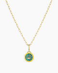 Power Gemstone Parker Charm Necklace Inspiration || option::18K Gold Plated