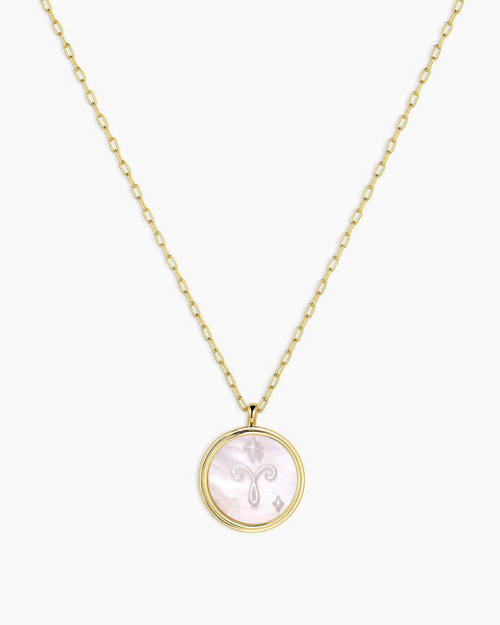 Zodiac Necklace - Gemini, Astrology Coin Necklace, Gemini Necklace || option::18K Gold Plated, Aries