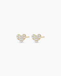 Diamond Pave Heart Stud || option::14K Solid Gold