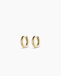 14K Gold Everyday Huggies || option::14K Solid Gold, 9mm