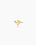 Bee Charm Stud || option::18K Gold Plated, Bee