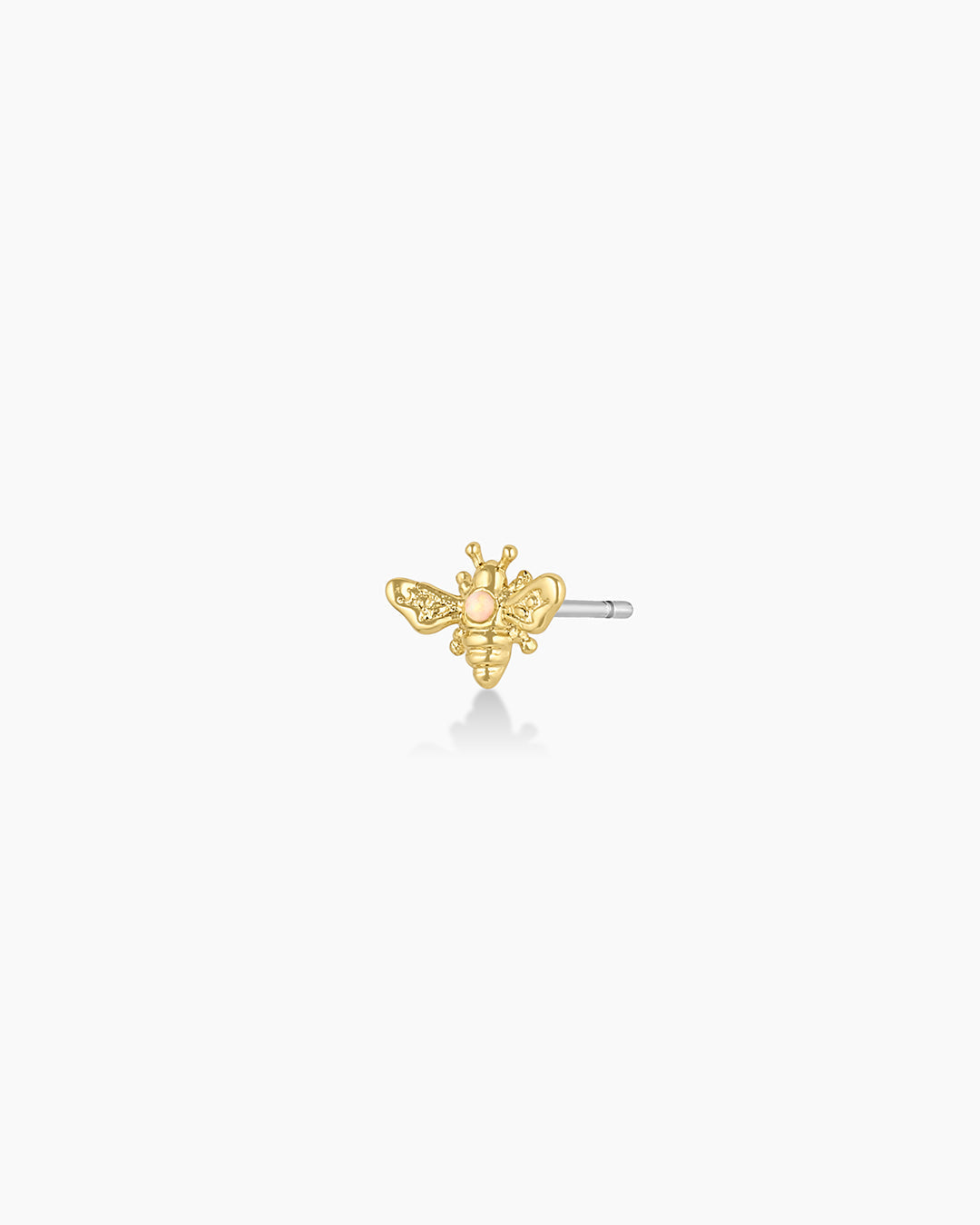 Bee Charm Stud || option::18K Gold Plated, Bee