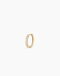 Classic Diamond Huggie || option::14K Solid Gold