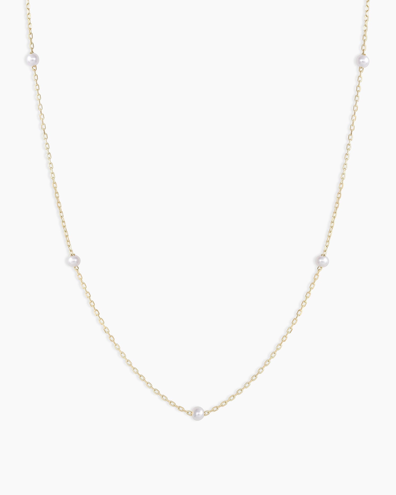 Pearl Newport Necklace || option::14K Solid Gold