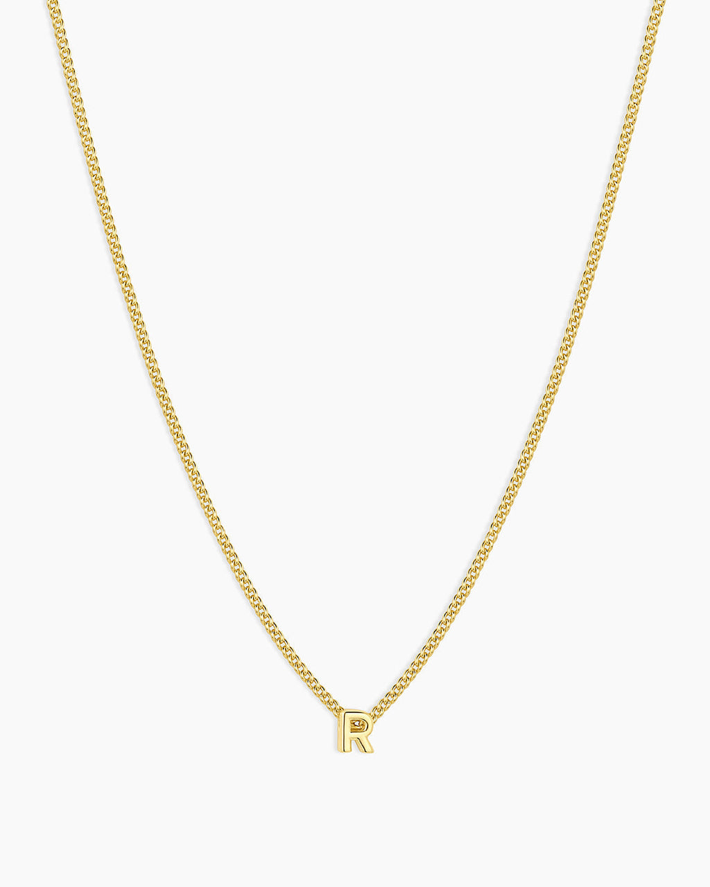 Wilder Mini Alphabet Necklace || option::18K Gold Plated, R