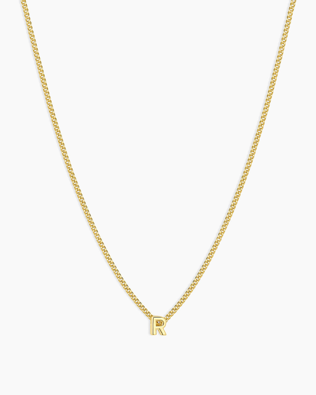 Wilder Mini Alphabet Necklace || option::18K Gold Plated, R