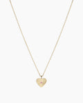 Pink Sapphire Vintage Heart Necklace || option::14K Solid Gold