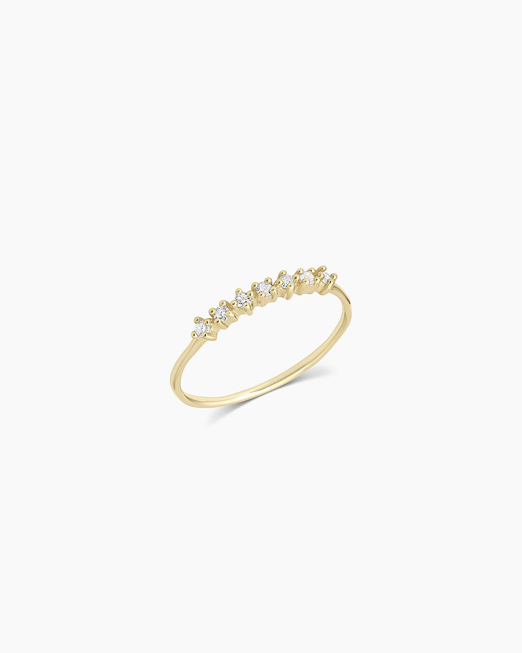 Diamond Row Ring || option::14K Solid Gold