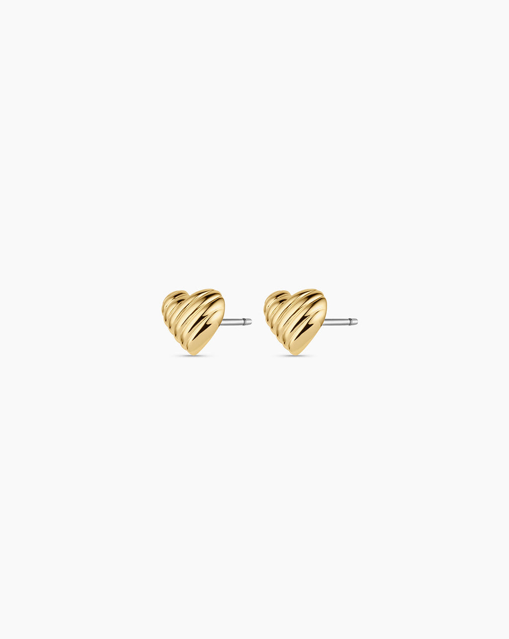 Campbell Heart Studs || option::18K Gold Plated