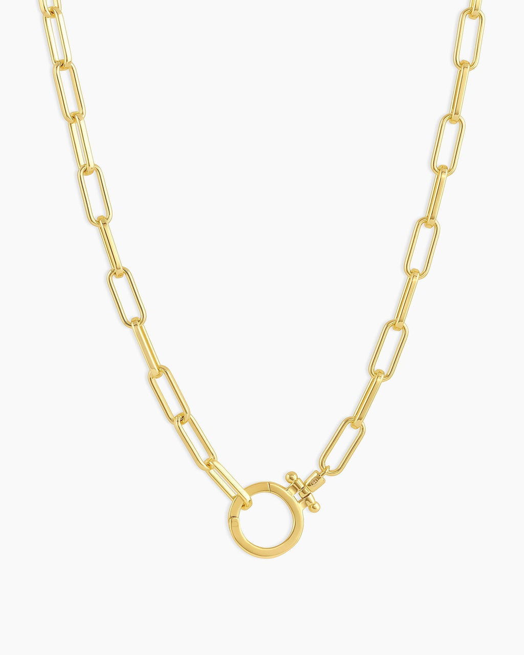 Parker Necklace Paperclip Necklace || option::18 in., 18K Gold Plated