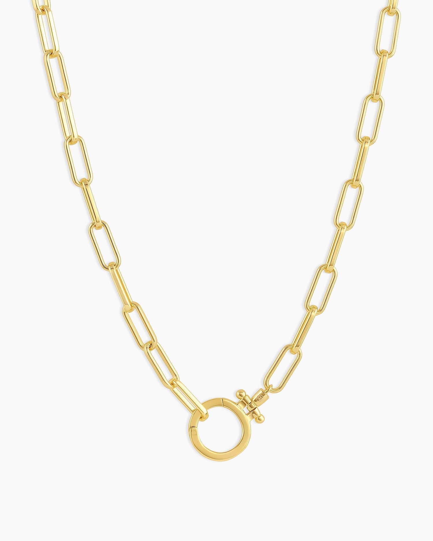 Parker Necklace Paperclip Necklace || option::18 in., 18K Gold Plated