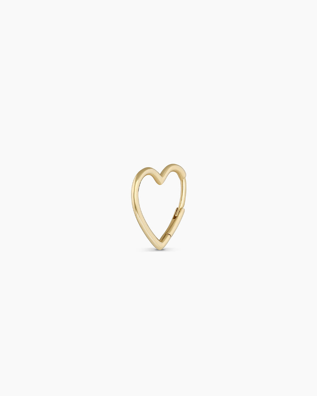 Open Heart Huggie || option::14K Solid Gold