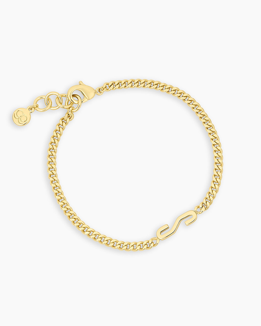 Wilder Alphabet Bracelet Alphabet Bracelet #S || option::18K Gold Plated, S