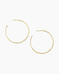 Taner Thin hoops, medium sized hoops || option::18K Gold Plated