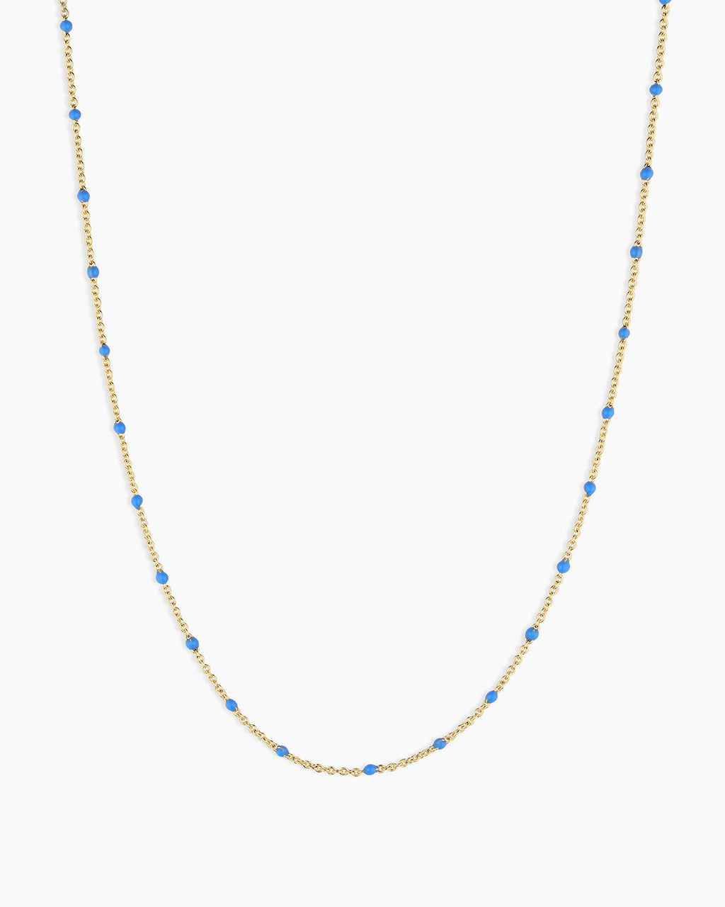 Capri Necklace || option::18K Gold Plated, Light Blue
