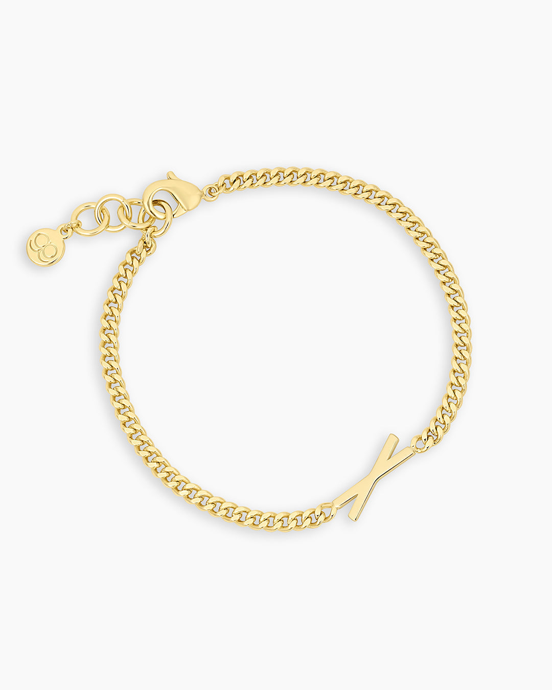 Wilder Alphabet Bracelet Alphabet Bracelet #X || option::18K Gold Plated, X