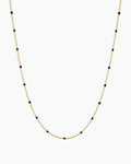 Capri Necklace || option::18K Gold Plated, Black