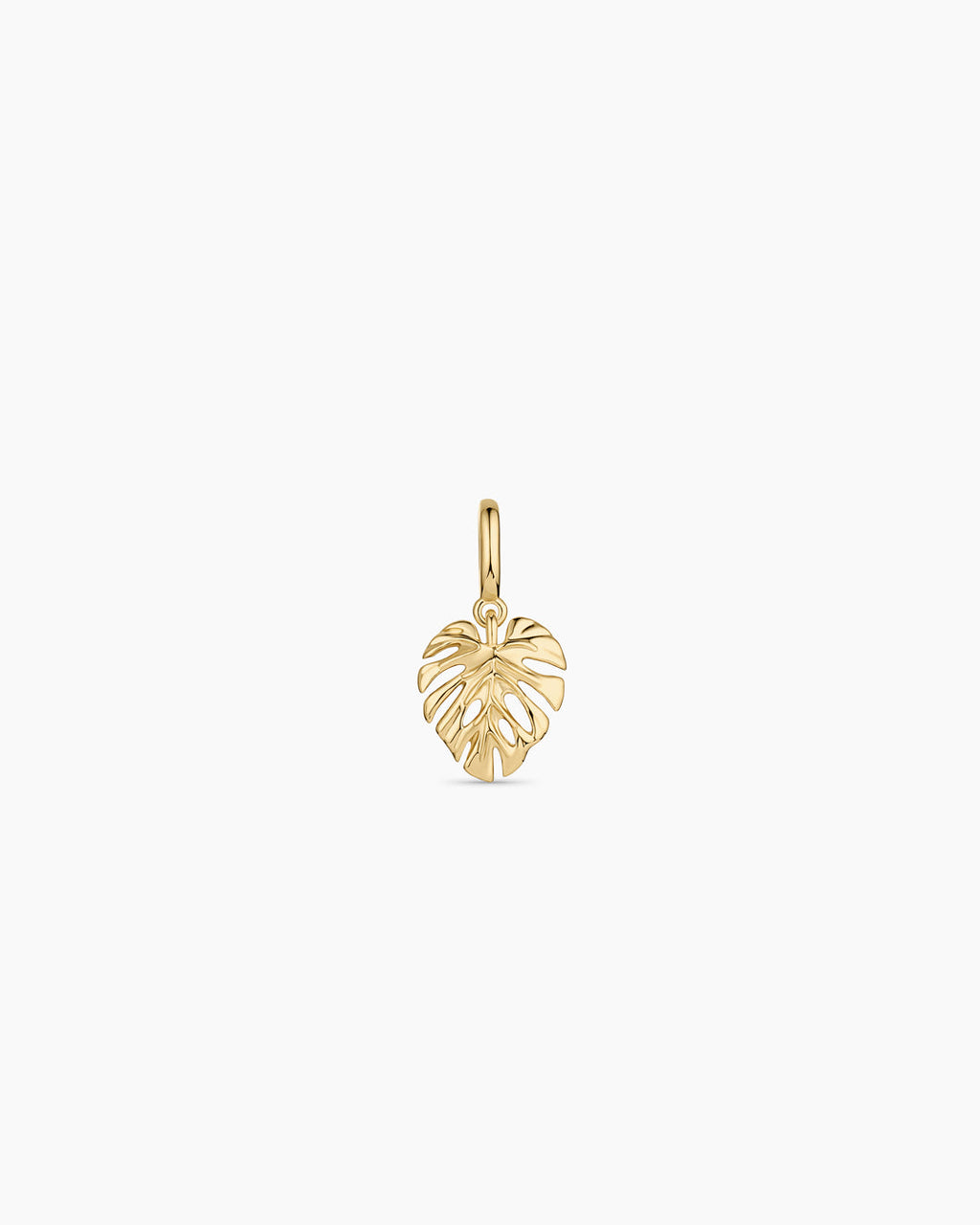 Monstera Parker Charm || option::18K Gold Plated