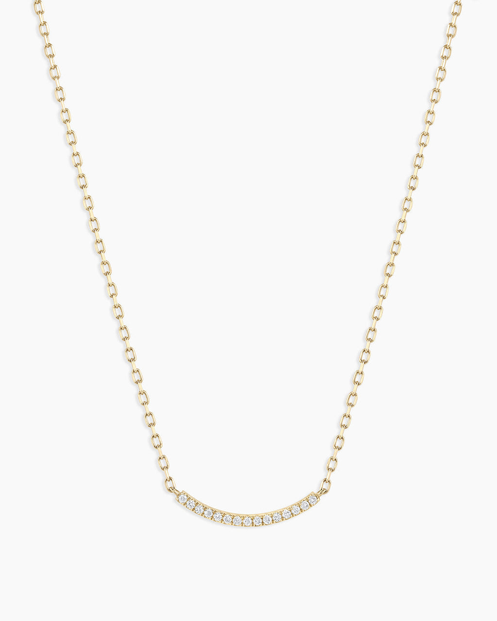 Diamond Taner Bar Mini Necklace || option::14K Solid Gold