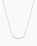 Diamond Taner Bar Mini Necklace || option::14K Solid Gold