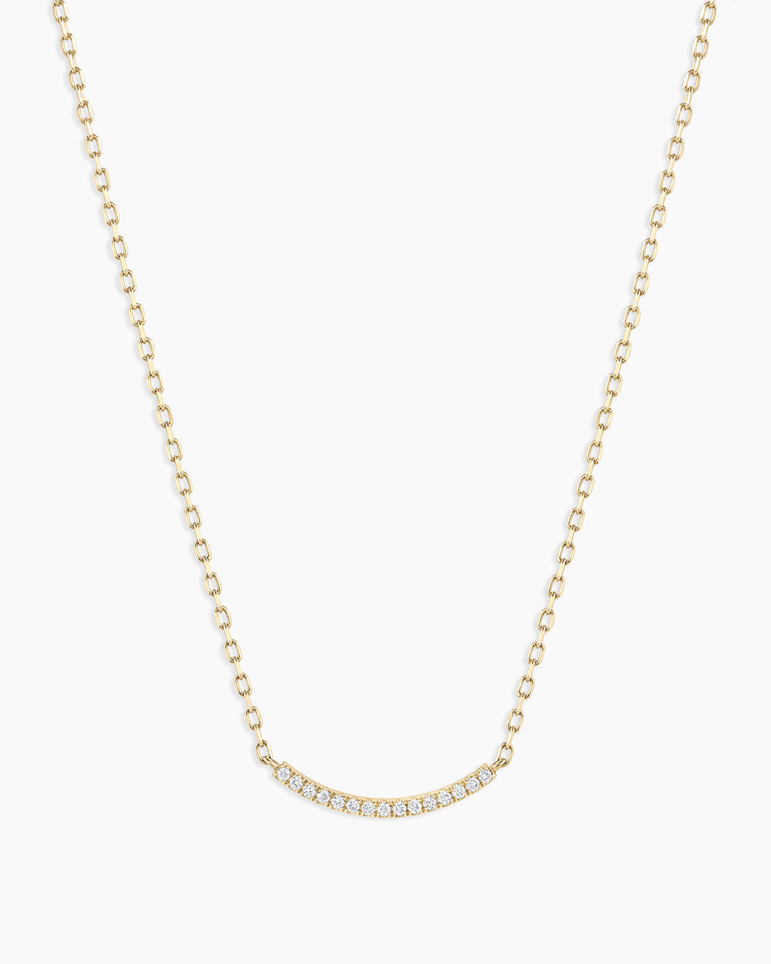 Diamond Taner Bar Mini Necklace || option::14K Solid Gold