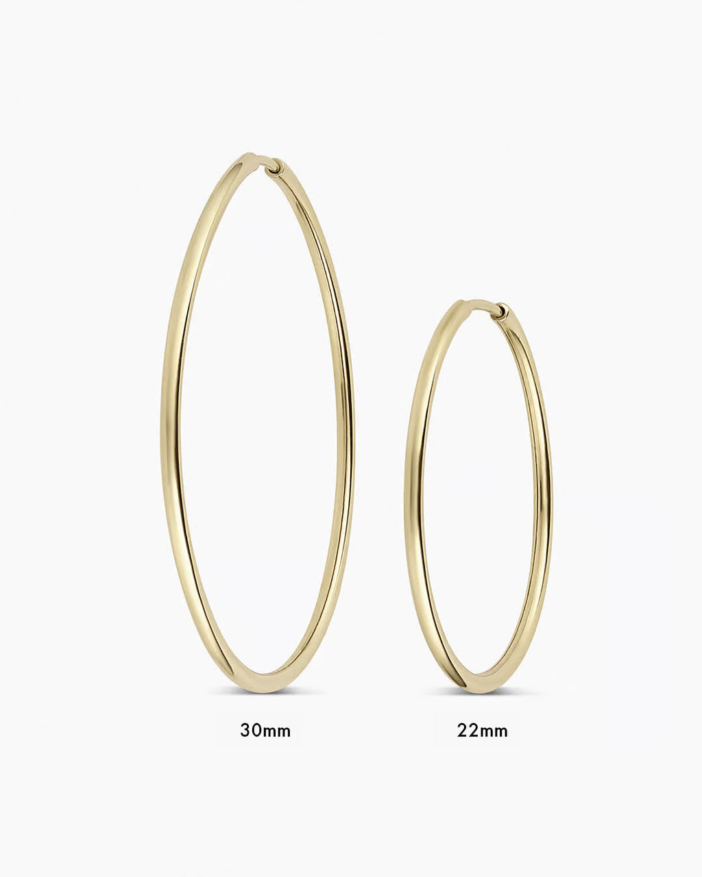 Classic 14K Solid Gold Hoops