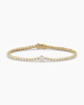 Lab Grown Diamond Circle Charm Tennis Bracelet || option::14K Solid Gold, 6 in.
