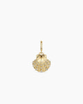 Shimmer Scallop Shell Parker Charm || option::18K Gold Plated