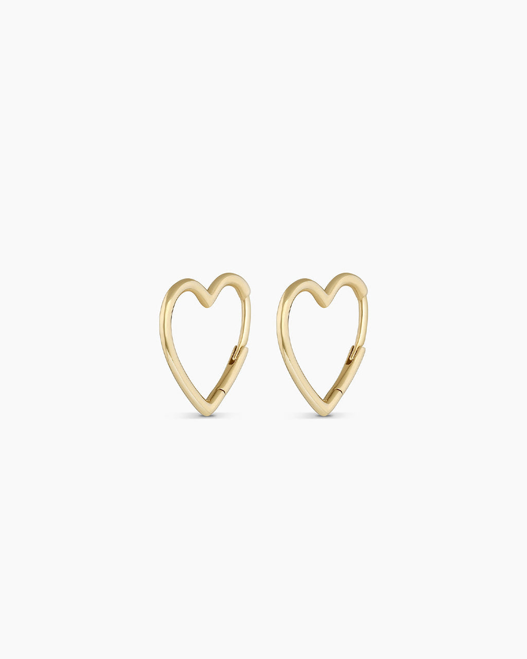 Open Heart Huggie || option::14K Solid Gold