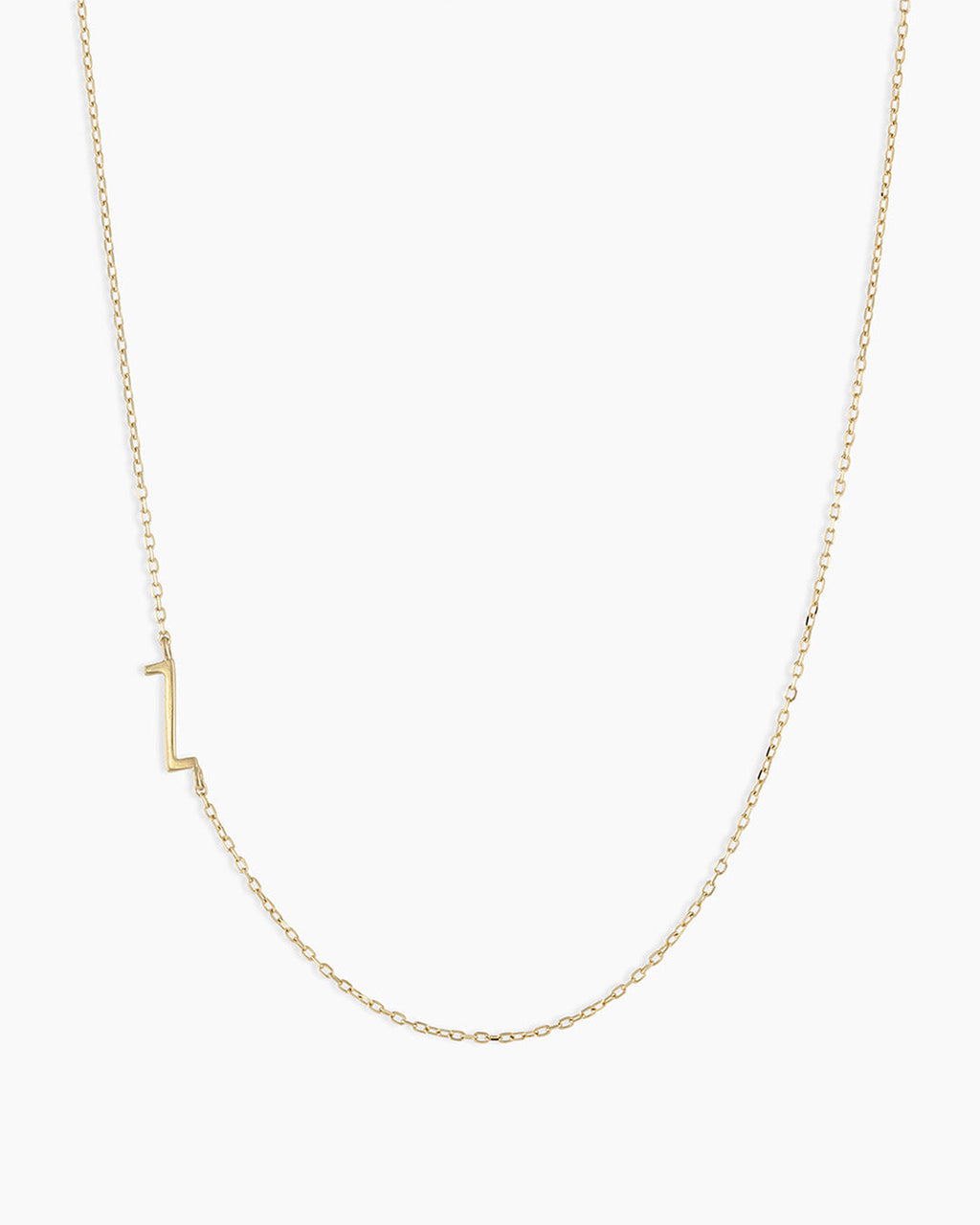 Alphabet Necklace || option::14K Solid Gold, Z